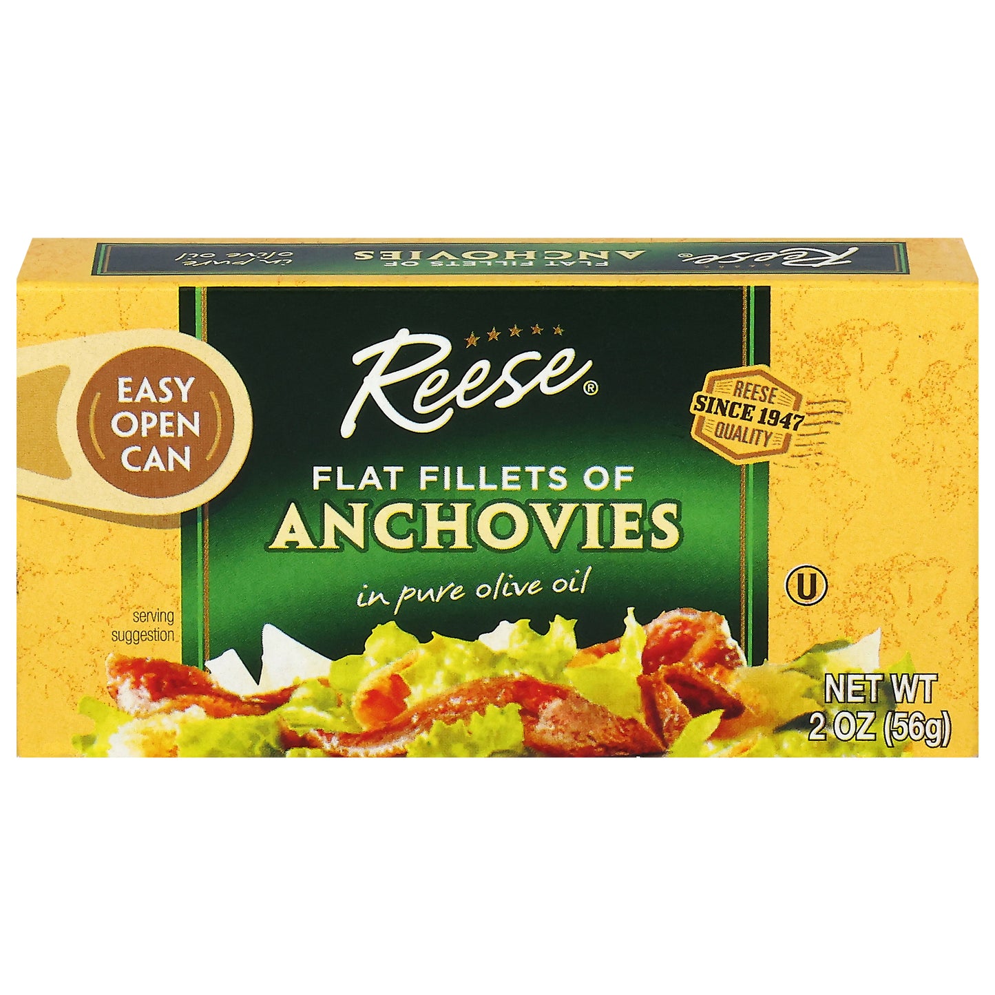 Reese Flat Fillets Anchovies in Pure Olive Oil 2 oz