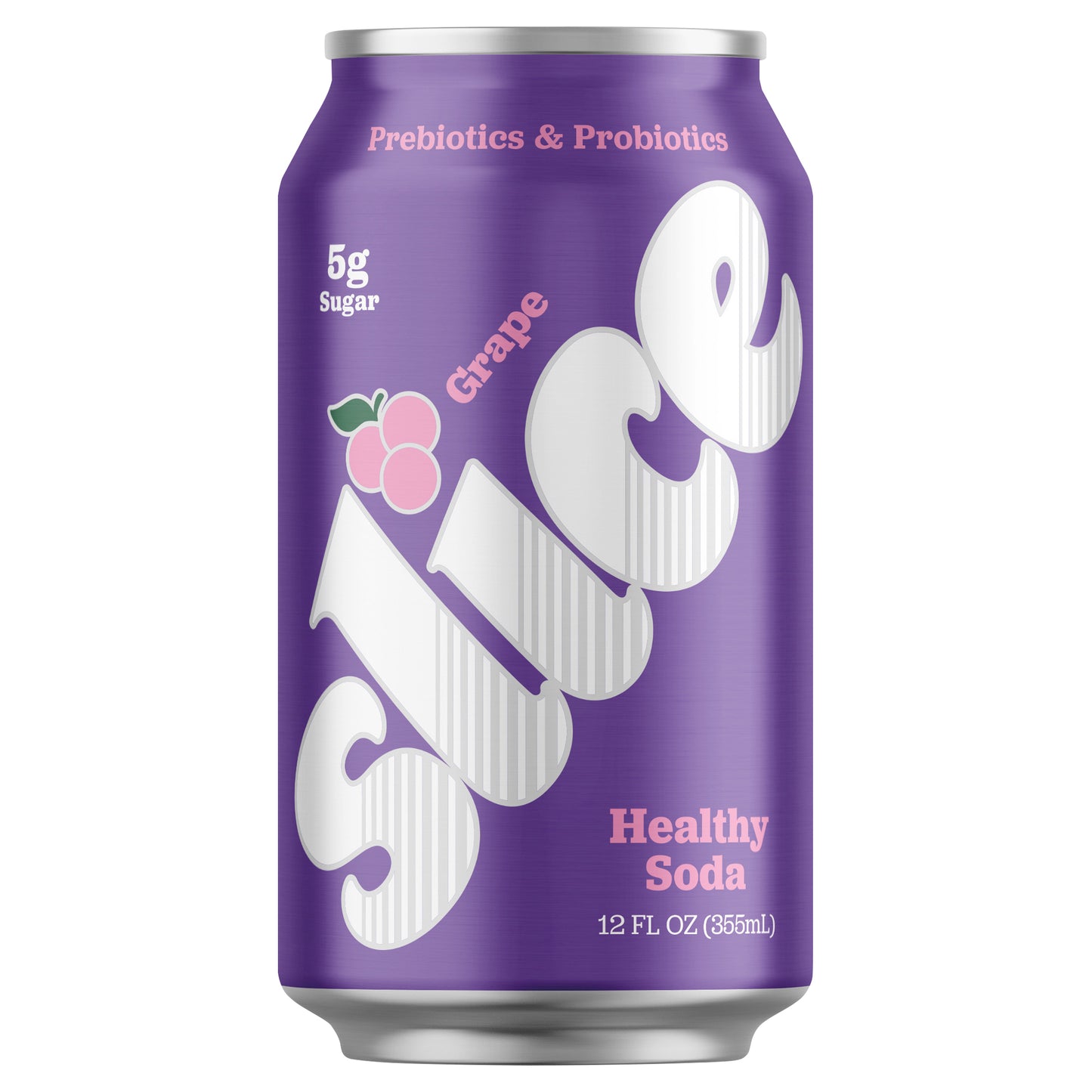 Slice Grape Healthy Soda, 12 fl oz Can