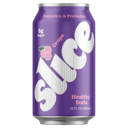 Slice Grape Healthy Soda, 12 fl oz Can