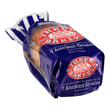 Three Bakers 7 Ancient Grains Whole Grain Gluten Free Bread 17 oz