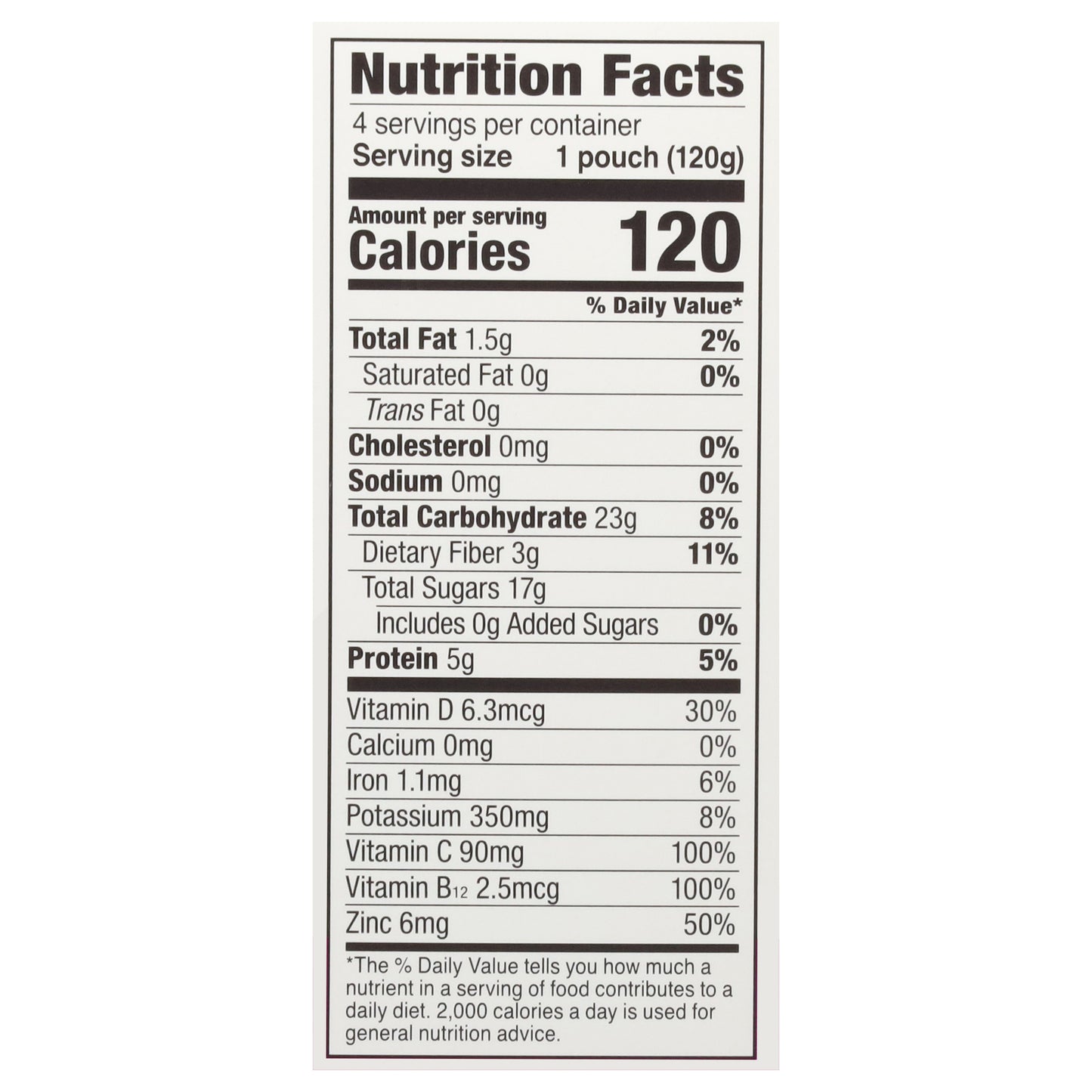 Noka Strawberry Banana Superfood Smoothies +Immune Support 4 - 4.22 oz Pouches