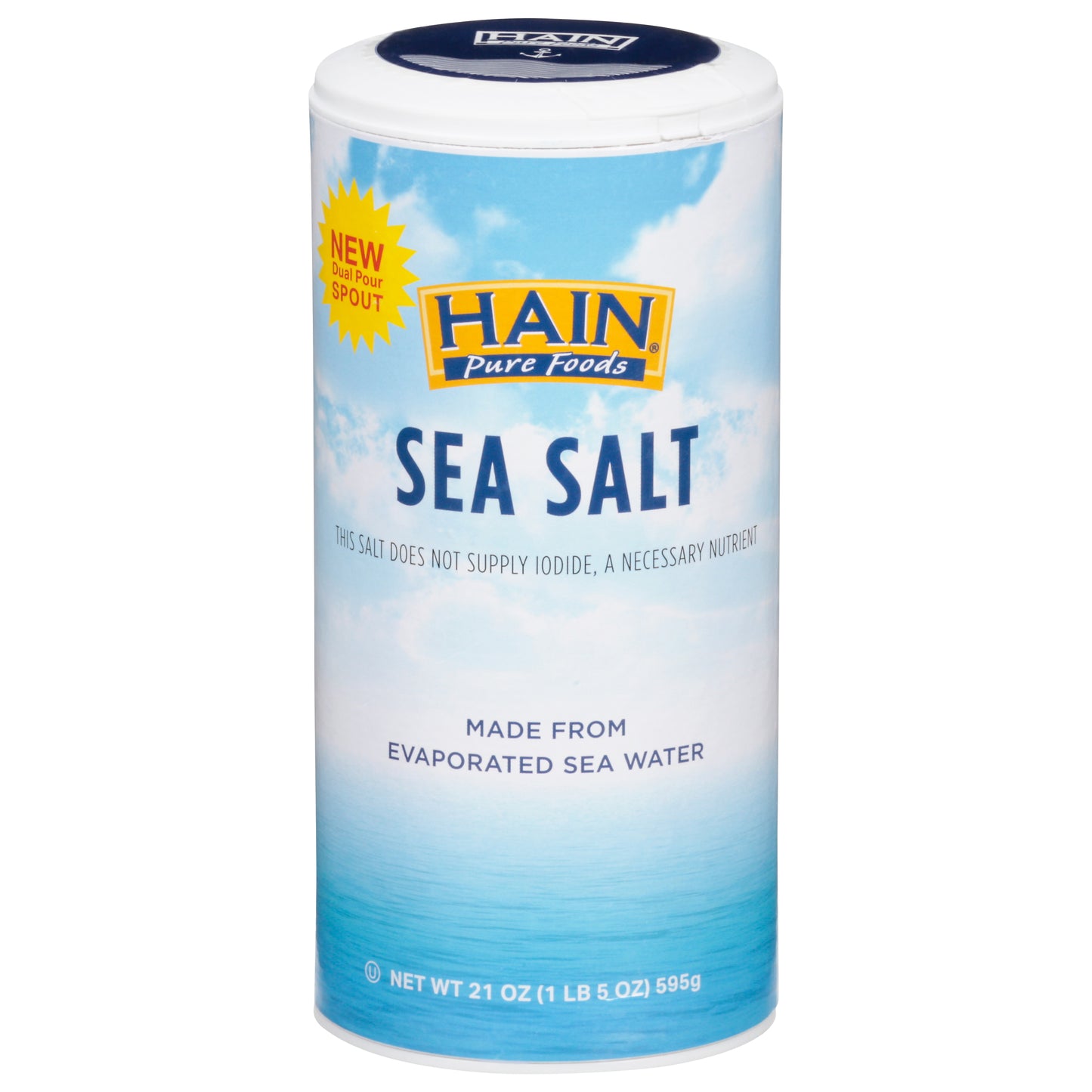 Hain Pure Foods Sea Salt 21 oz