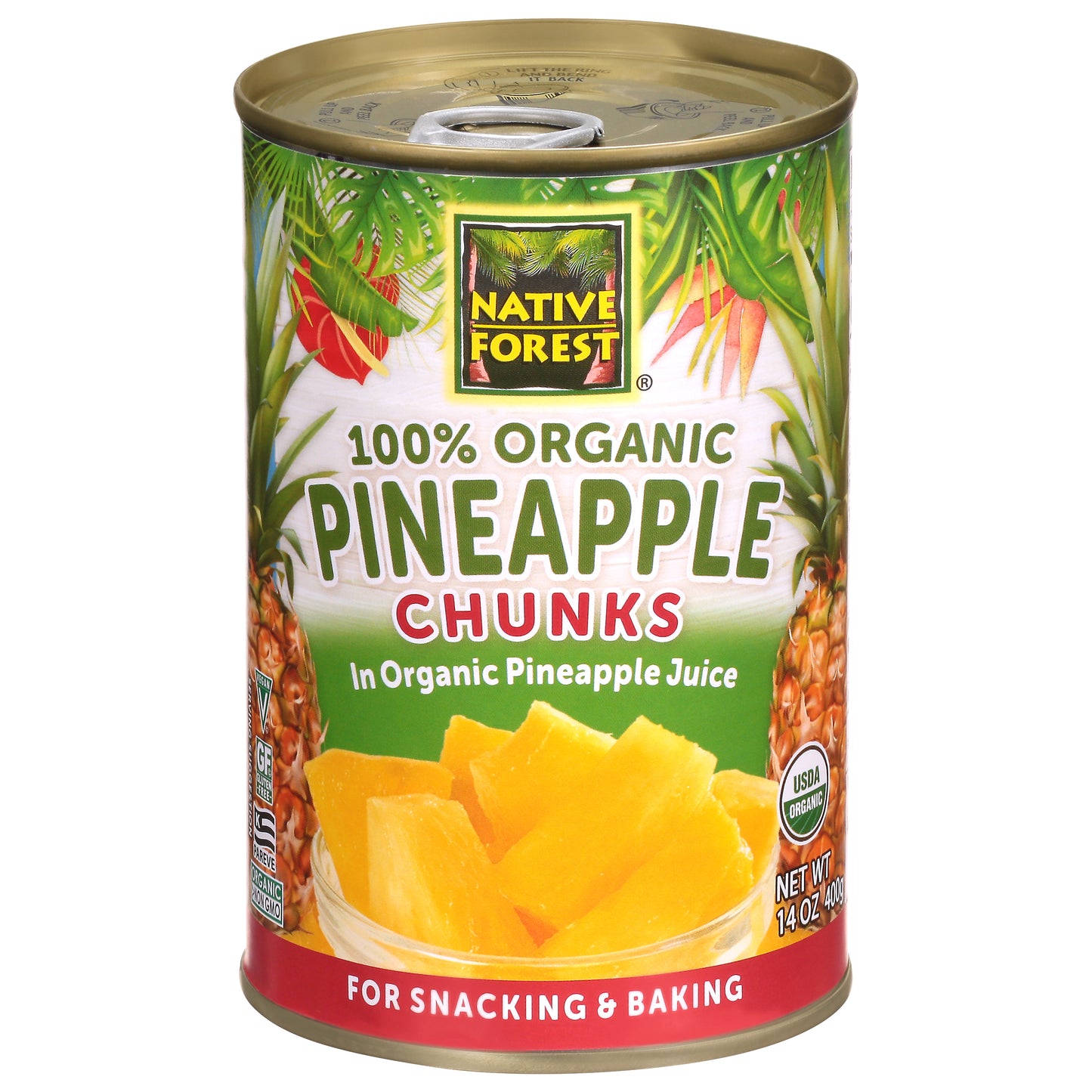 Native Forest 100% Organic Pineapple Chunks 14 oz