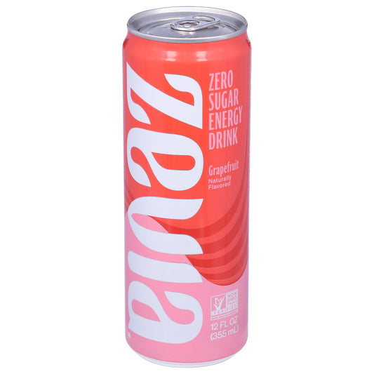 Zevia Zero Sugar Grapefruit Energy Drink 12 fl oz