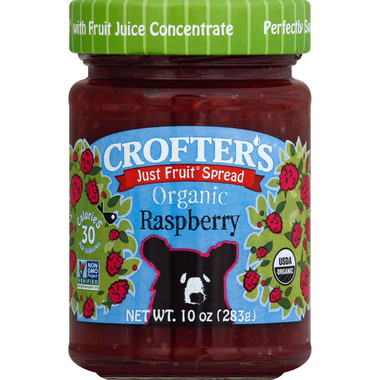 Crofter's Fruit Spread 10 oz - Just Fruit Spread Organic Raspberry