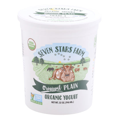 Seven Stars Farm Organic Original Plain Yogurt 32 oz