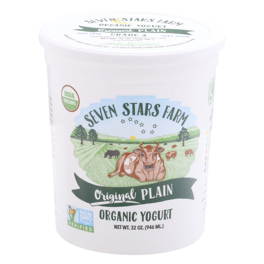 Seven Stars Farm Organic Original Plain Yogurt 32 oz