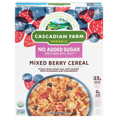 Cascadian Farm Organic No Added Sugar Mixed Berry Cereal 12.5 oz