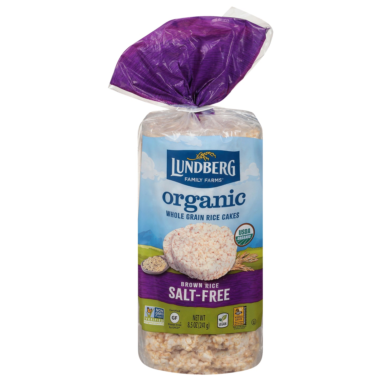 Lundberg Family Farms Salt-Free Brown Rice Whole Grain Organic Rice Cakes 8.5 oz