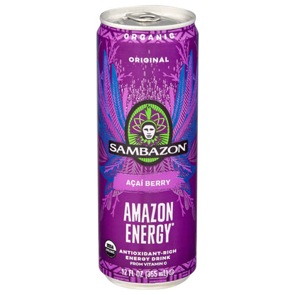 Sambazon Amazon Energy Original Acai Berry Energy Drink 12 fl oz Can