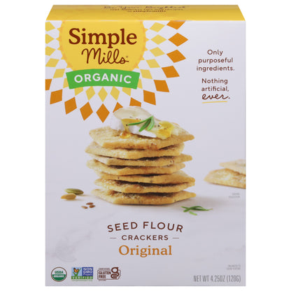 Simple Mills Organic Seed Flour Original Crackers 4.25 oz