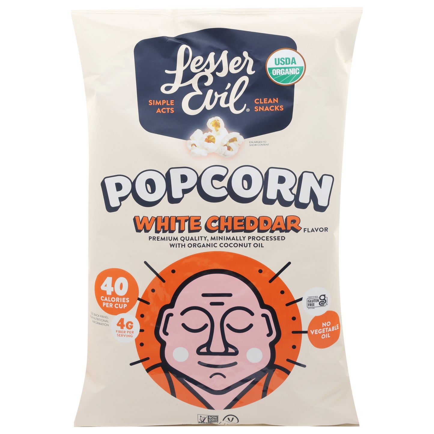 LesserEvil White Cheddar Popcorn 4.6 oz