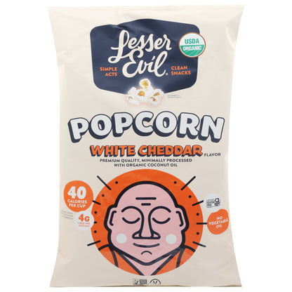 LesserEvil White Cheddar Popcorn 4.6 oz