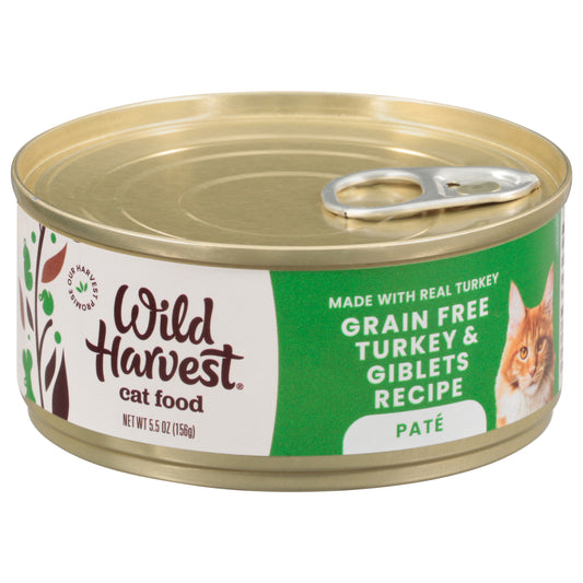 Wild Harvest Grain Free Turkey & Giblets Recipe Cat Food 5.5 oz