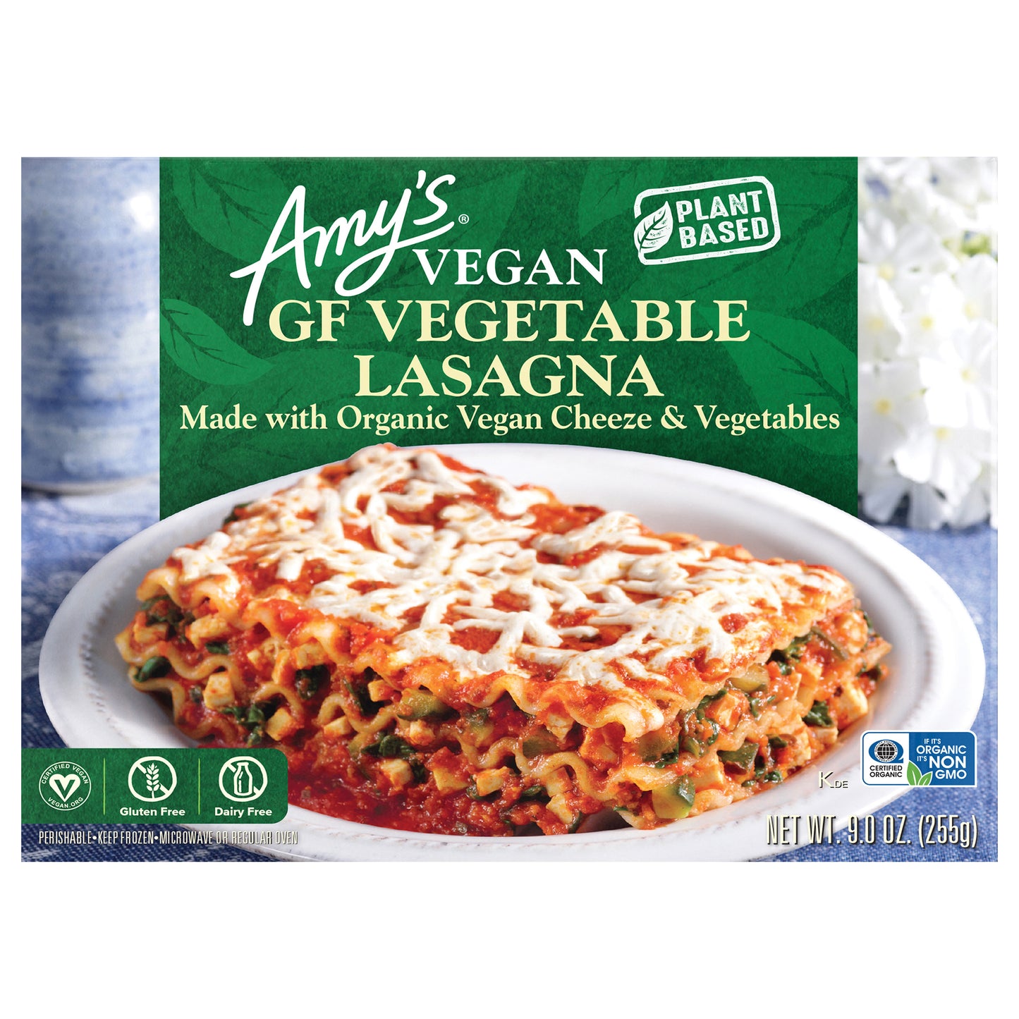 Amy's Vegan Gluten Free Frozen Vegan Vegetable Lasagna, 9 oz.