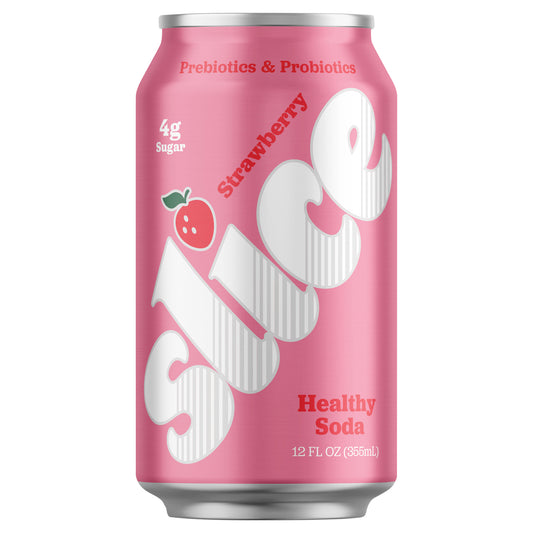 Slice Strawberry Healthy Soda, 12 fl oz Can