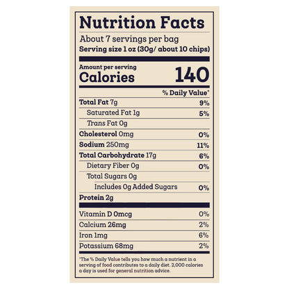 Siete 7.5oz Sea Salt White Yellow Corn Tortilla Chip