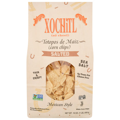 Xochitl Thin & Crispy Mexican Style White Salted Sea Salt Corn Chips 16 oz