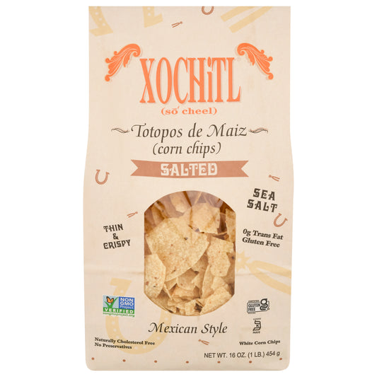 Xochitl Thin & Crispy Mexican Style White Salted Sea Salt Corn Chips 16 oz