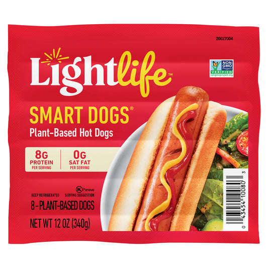 Lightlife Smart Dogs Plant-Based Hot Dogs 8 ea