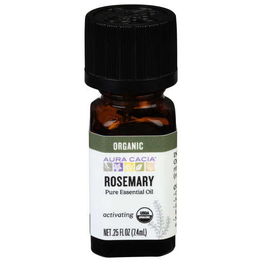 Aura Cacia Organic Activating Rosemary Pure Essential Oil 0.25 fl oz