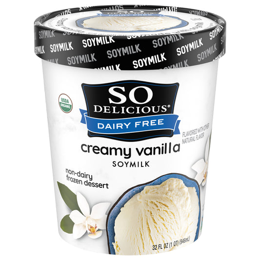 So Delicious Dairy Free Creamy Vanilla Soy Milk Frozen Dessert, 1 Quart