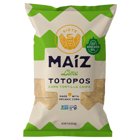 Siete 7.5oz Lime White Yellow Corn Tortilla Chip