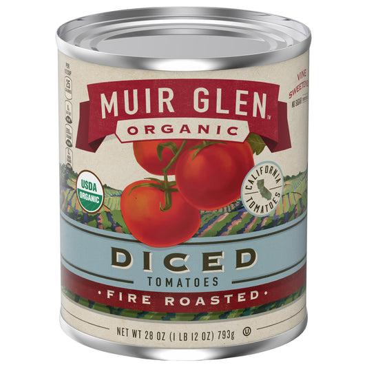 Muir Glen Organic Diced Fire Roasted Canned Tomatoes, 28 oz.