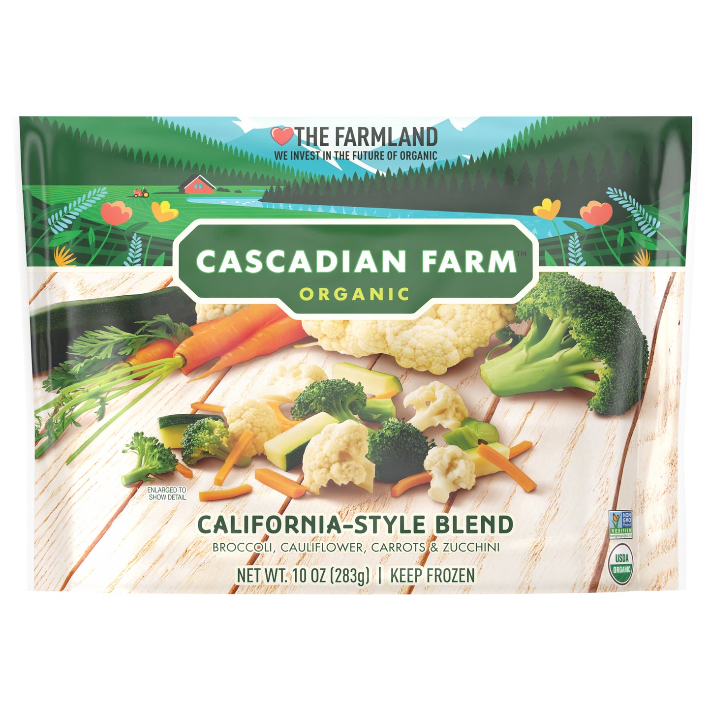 Cascadian Farm Organic Frozen California-Style Blend With Broccoli, Cauliflower, Carrots & Zucchini, 10 oz.