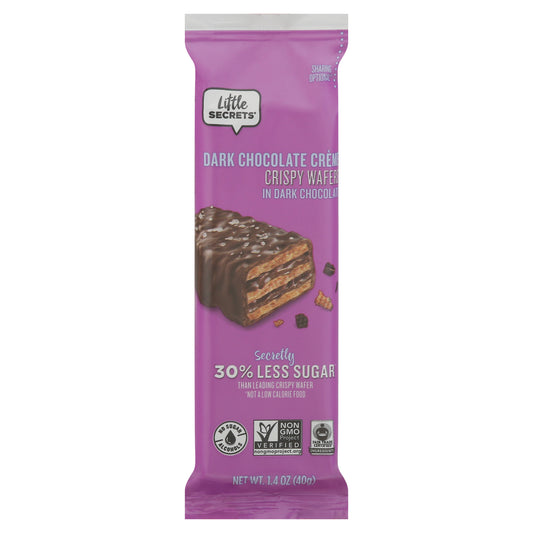 Little Secrets Crispy Dark Chocolate Creme Wafers in Dark Chocolate 1.4 oz