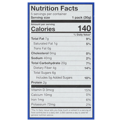 MadeGood Organic Crunchy Blueberry & Vanilla Granola Squares 5 - 1.06 oz Packs