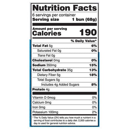 Udi's Gluten Free Classic Hot Dog Buns, Frozen, 14.3 oz. 6-Count