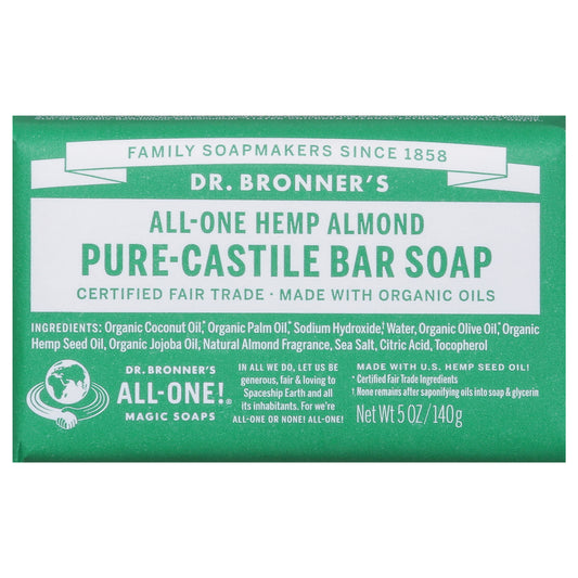Dr. Bronner's All-One Hemp Almond Pure-Castile Bar Soap 5 oz