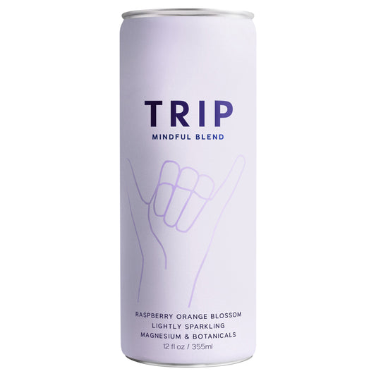 Trip Mindful Blend Lightly Sparkling Raspberry Orange Blossom Mindful Botanicals 12 fl oz