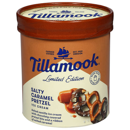 Tillamook Salty Caramel Pretzel Ice Cream 1.5 pt