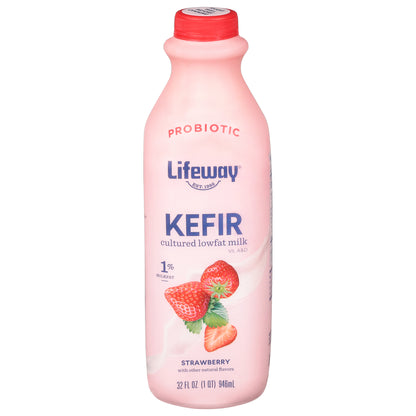 Lifeway Probiotic Strawberry Kefir 32 fl oz Bottle