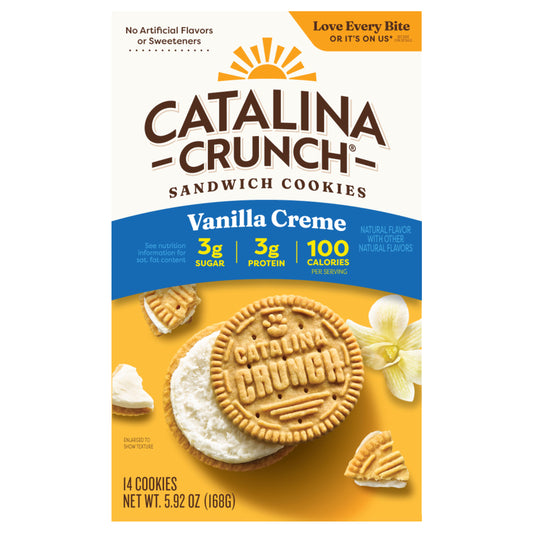 Catalina Crunch Sandwich Cookies, Vanilla Creme, 5.92 oz