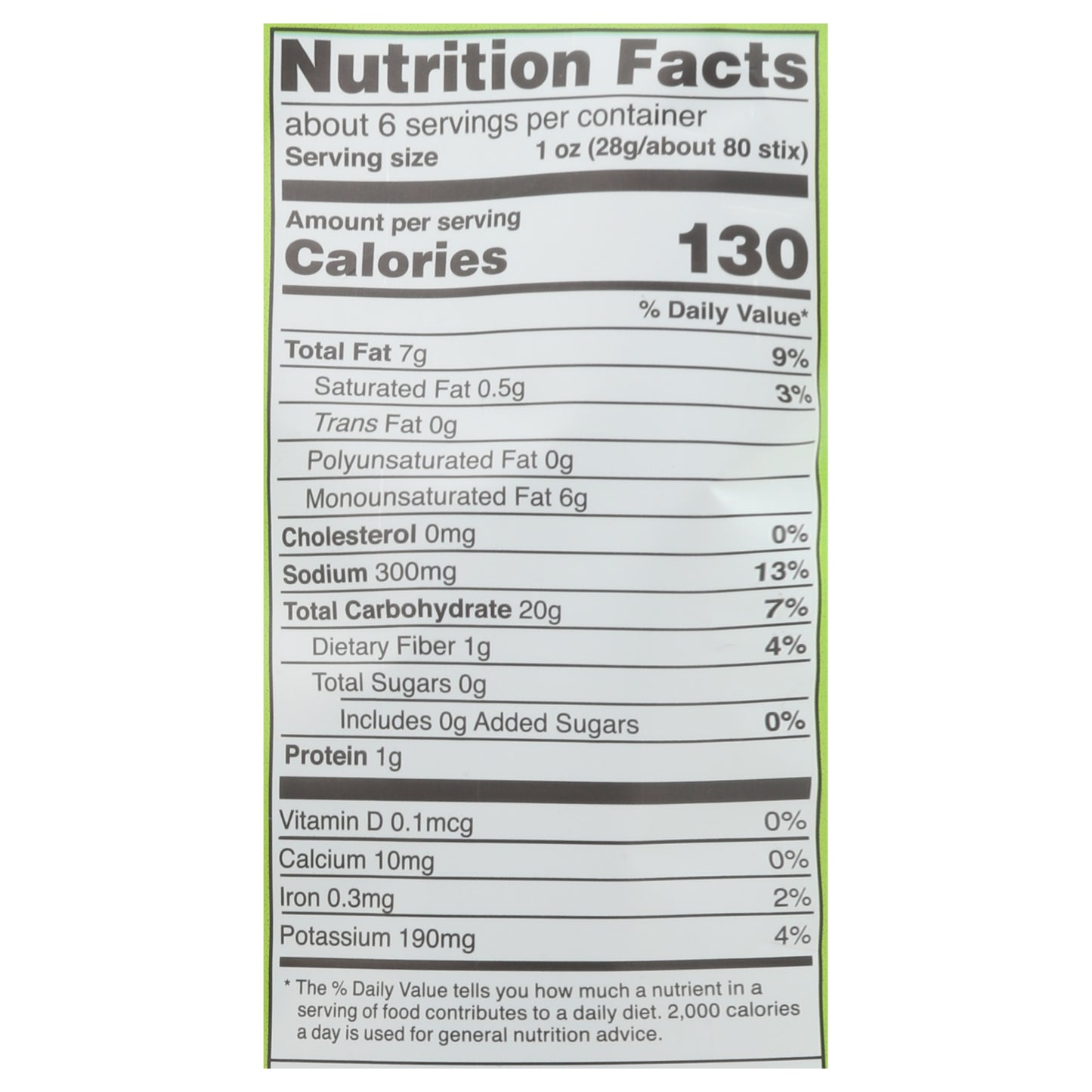 Good Health 30% Less Fat Sea Salted Veggie Stix 6.25 oz