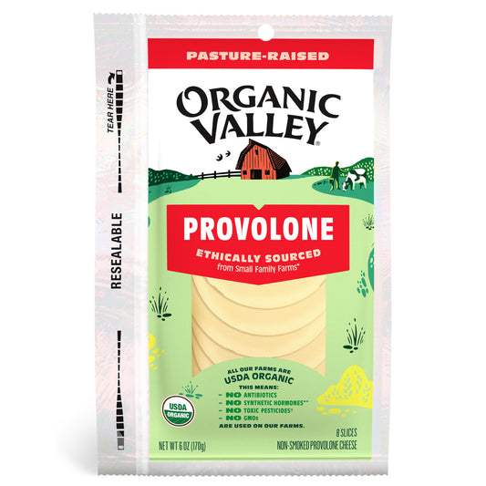 Organic Valley, Provolone Cheese 8 Slices, 6 Oz
