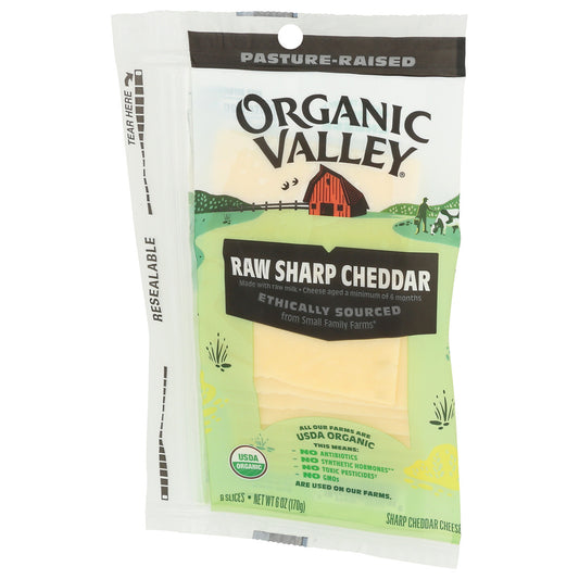 Organic Valley, Raw Sharp Cheddar, 6 Oz