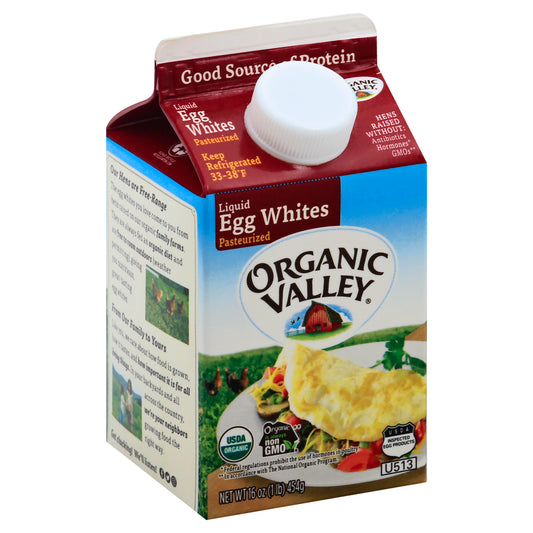 Organic Valley, Liquid Egg Whites Pasteurized, 16 Oz