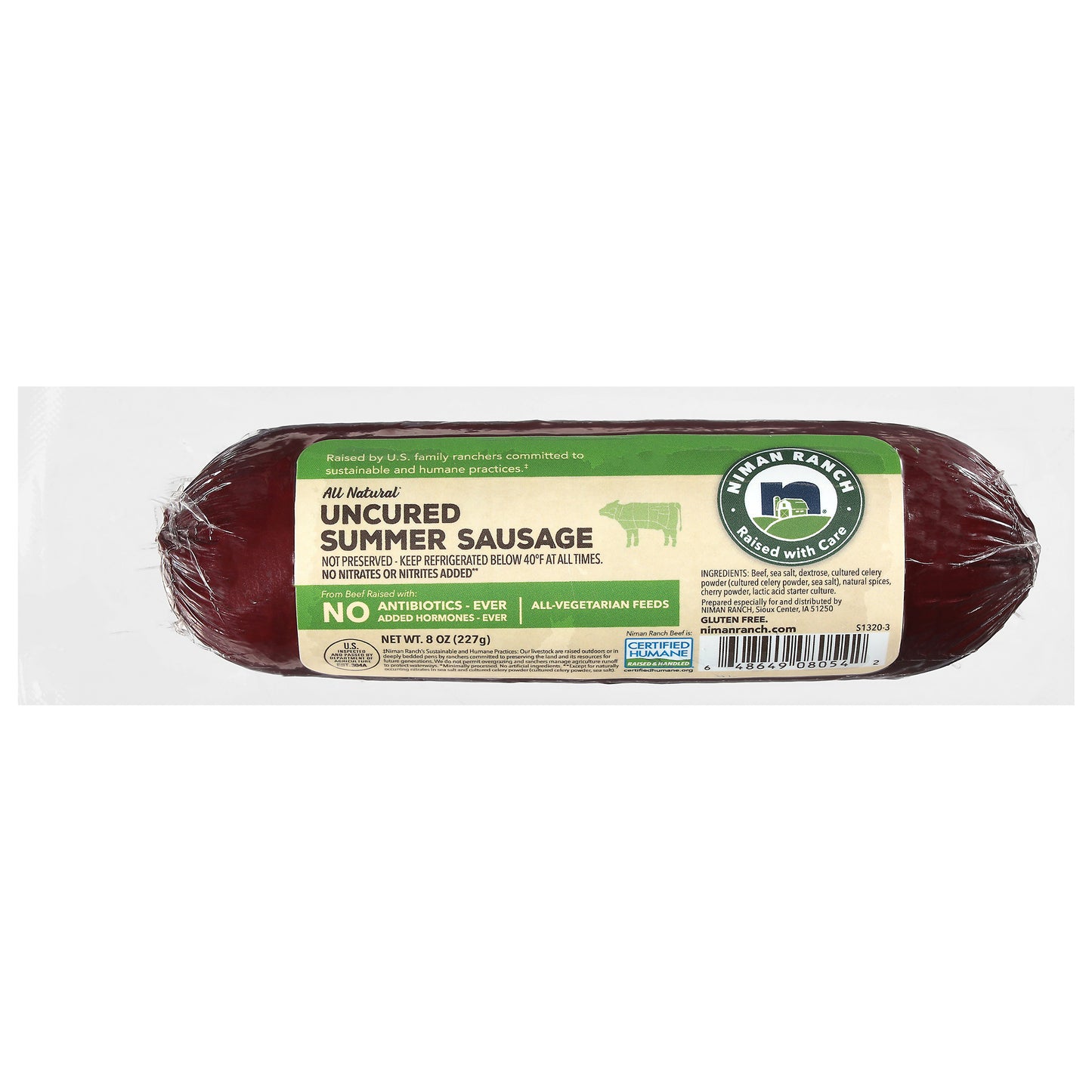 Niman Ranch All Natural Uncured Summer Sausage 8 oz