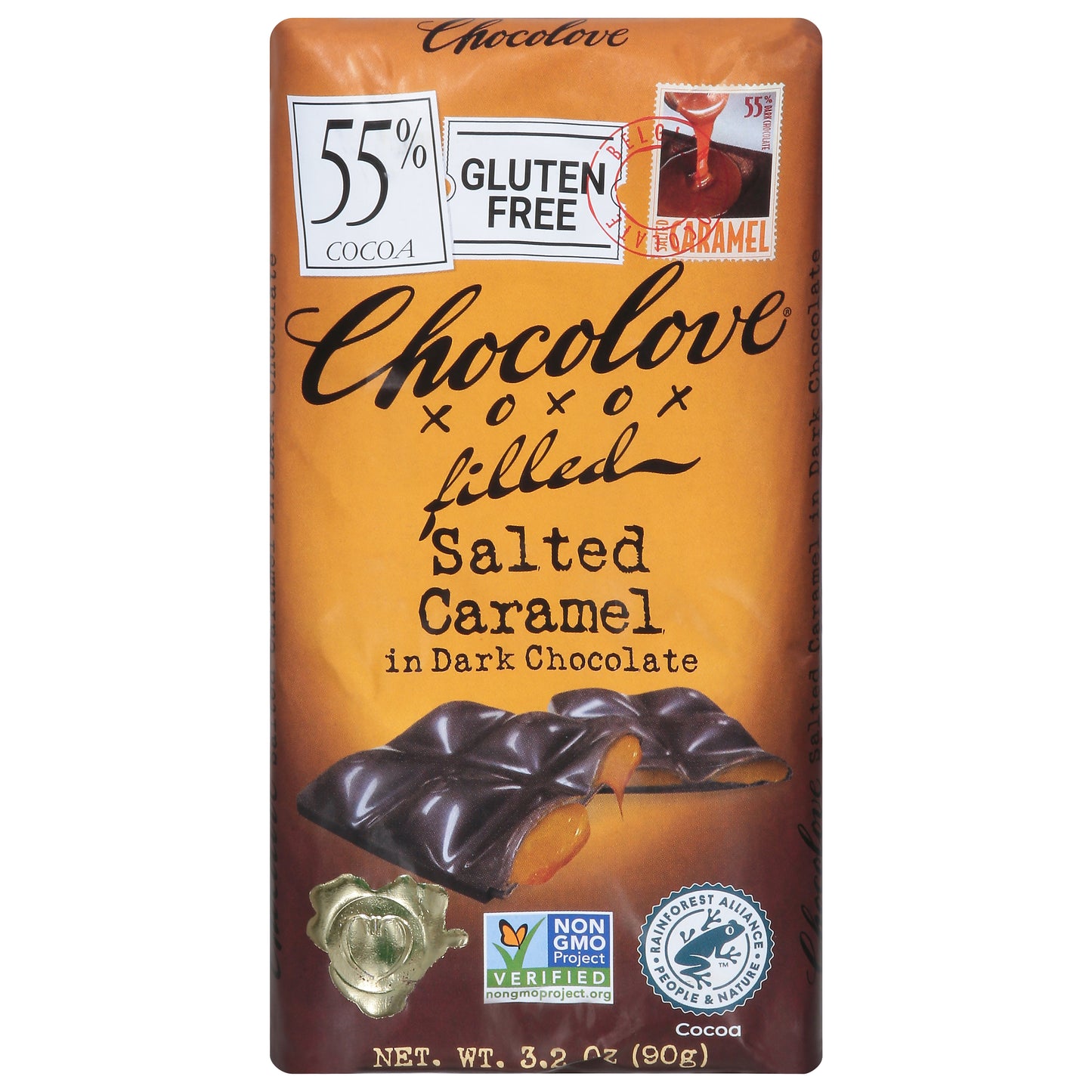 Chocolove Filled Salted Caramel in Dark Chocolate 3.2 oz