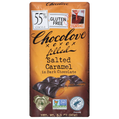 Chocolove Filled Salted Caramel in Dark Chocolate 3.2 oz