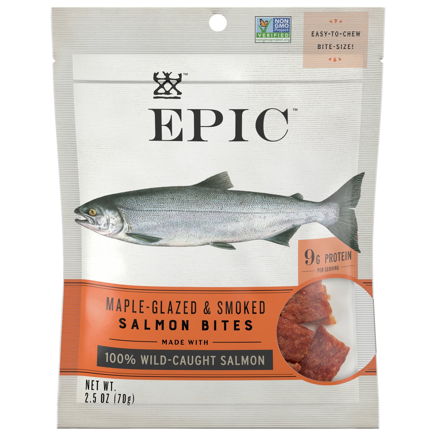 EPIC Salmon Protein Bites, Wild Caught, 2.5oz