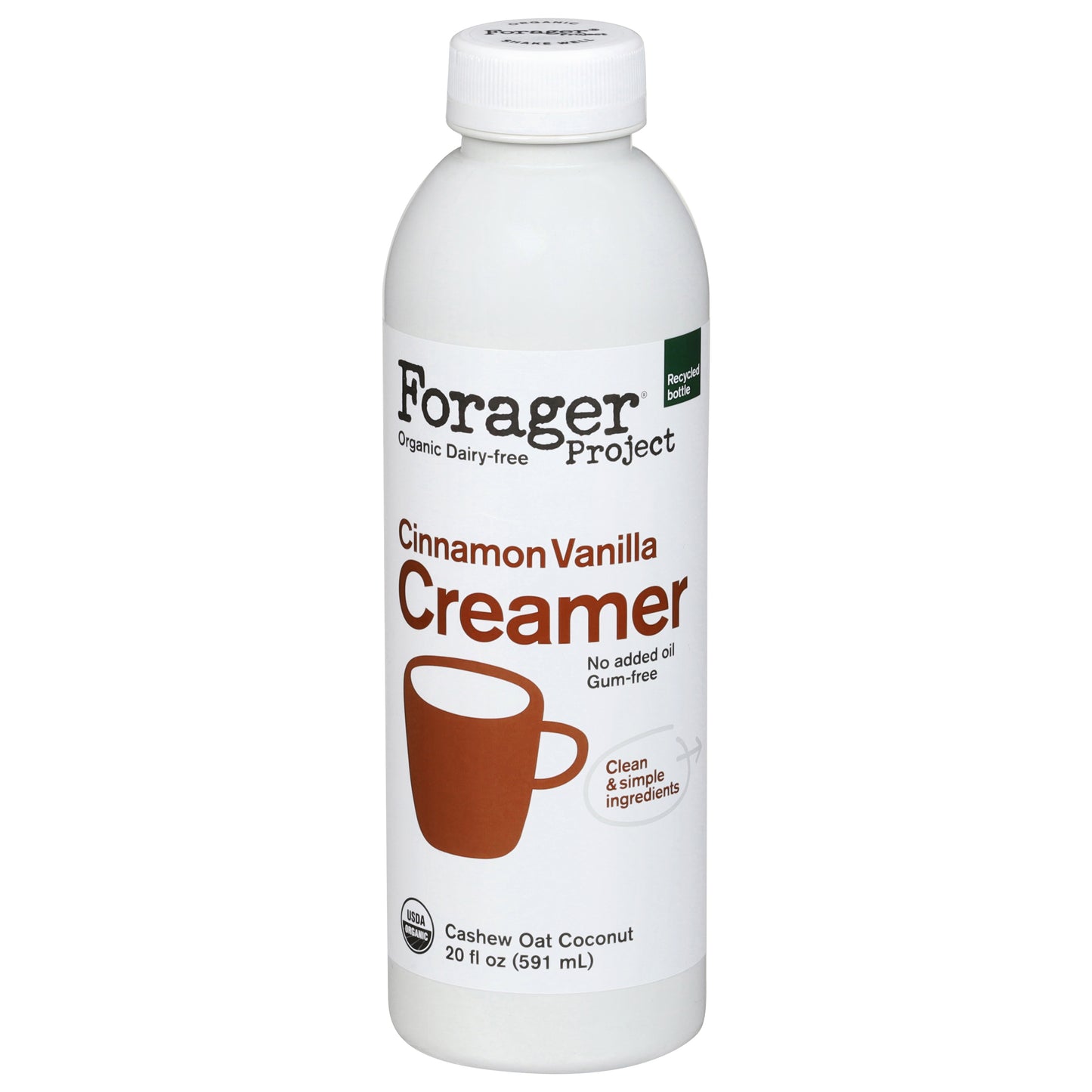 Forager Project Dairy-Free Organic Cinnamon Vanilla Creamer 20 fl oz