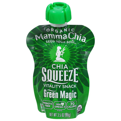Mamma Chia Chia Squeeze Organic Green Magic Vitality Snack 3.5 oz