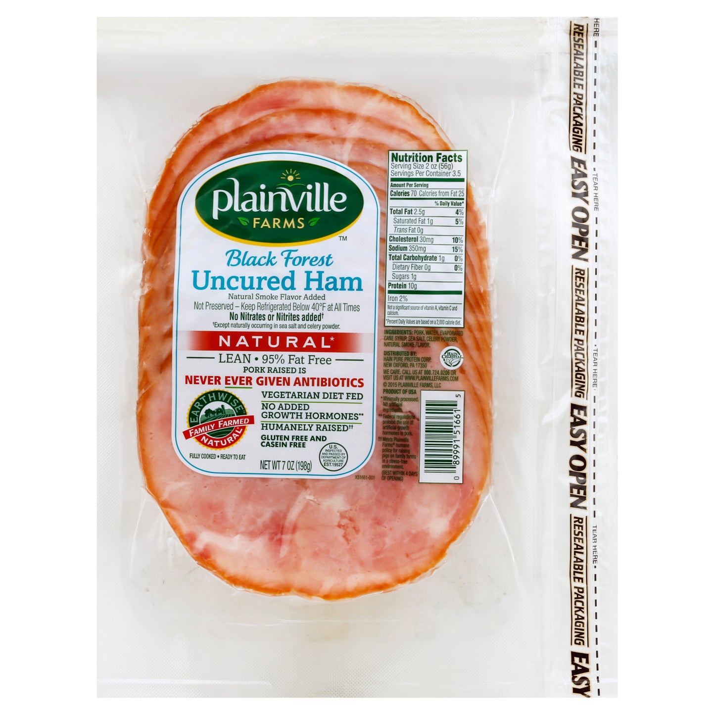 Plainville Farms Ham 7 oz - Black Forest
