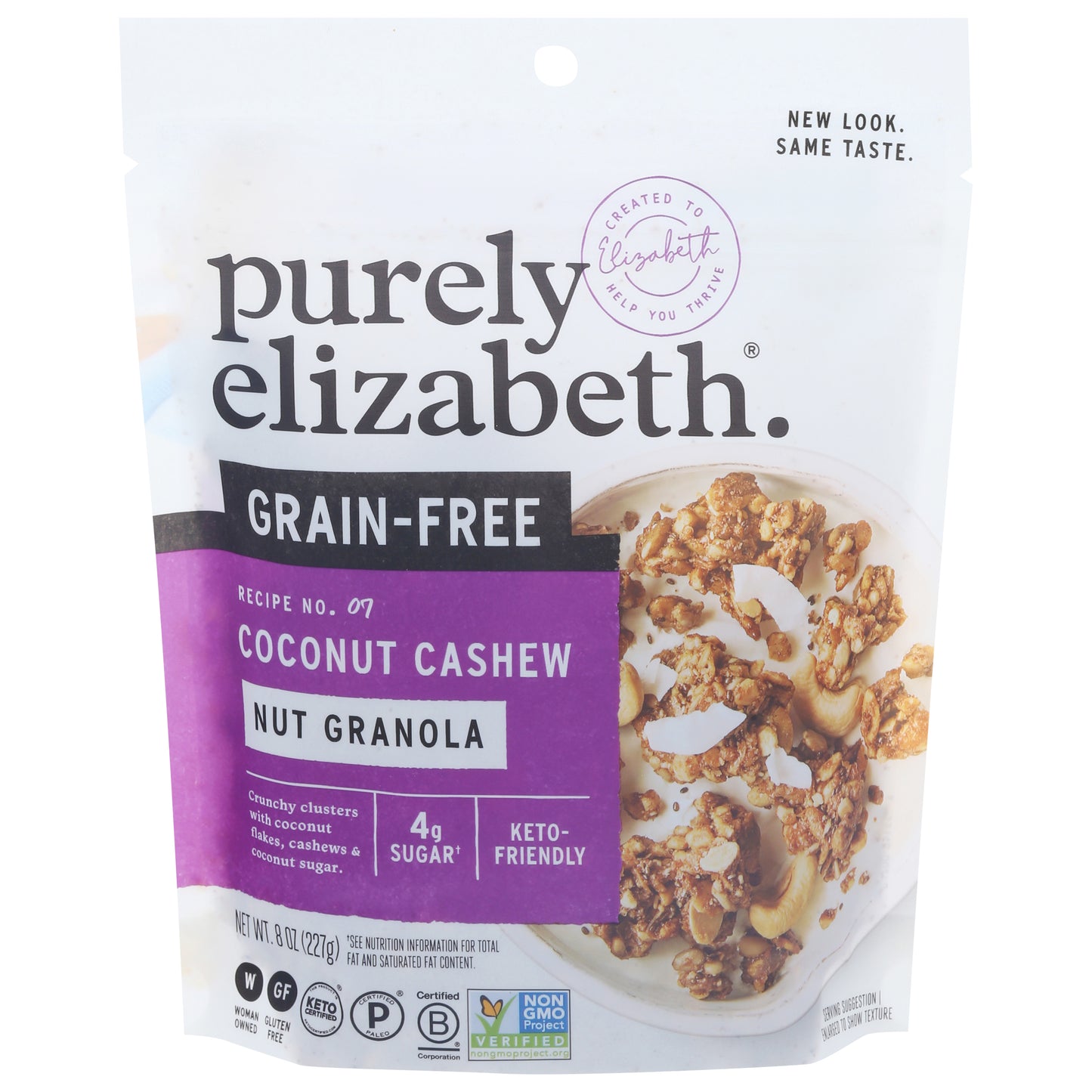 Purely Elizabeth Grain-Free Coconut Cashew Nut Granola 8 oz