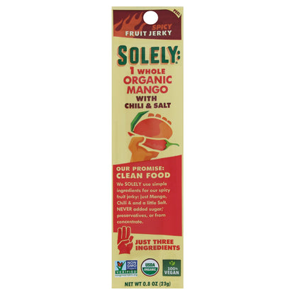 Solely Organic Mango with Chili & Salt Spicy Fruit Jerky 0.8 oz